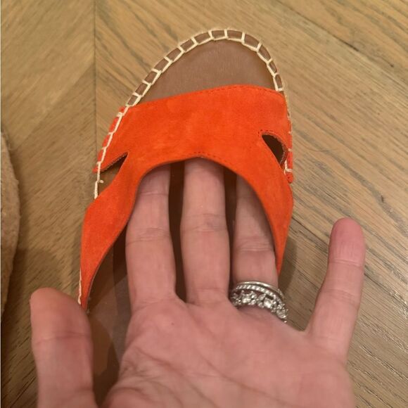 NEW Women's orange/Red Suede Espadrille Sandals game day football Clemson 9 - Picture 9 of 10